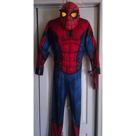 Spider-Man Far From Home Kid Muscle Costume Hasbro Glow FX Mask Halloween Marvel - Picture 1 of 13